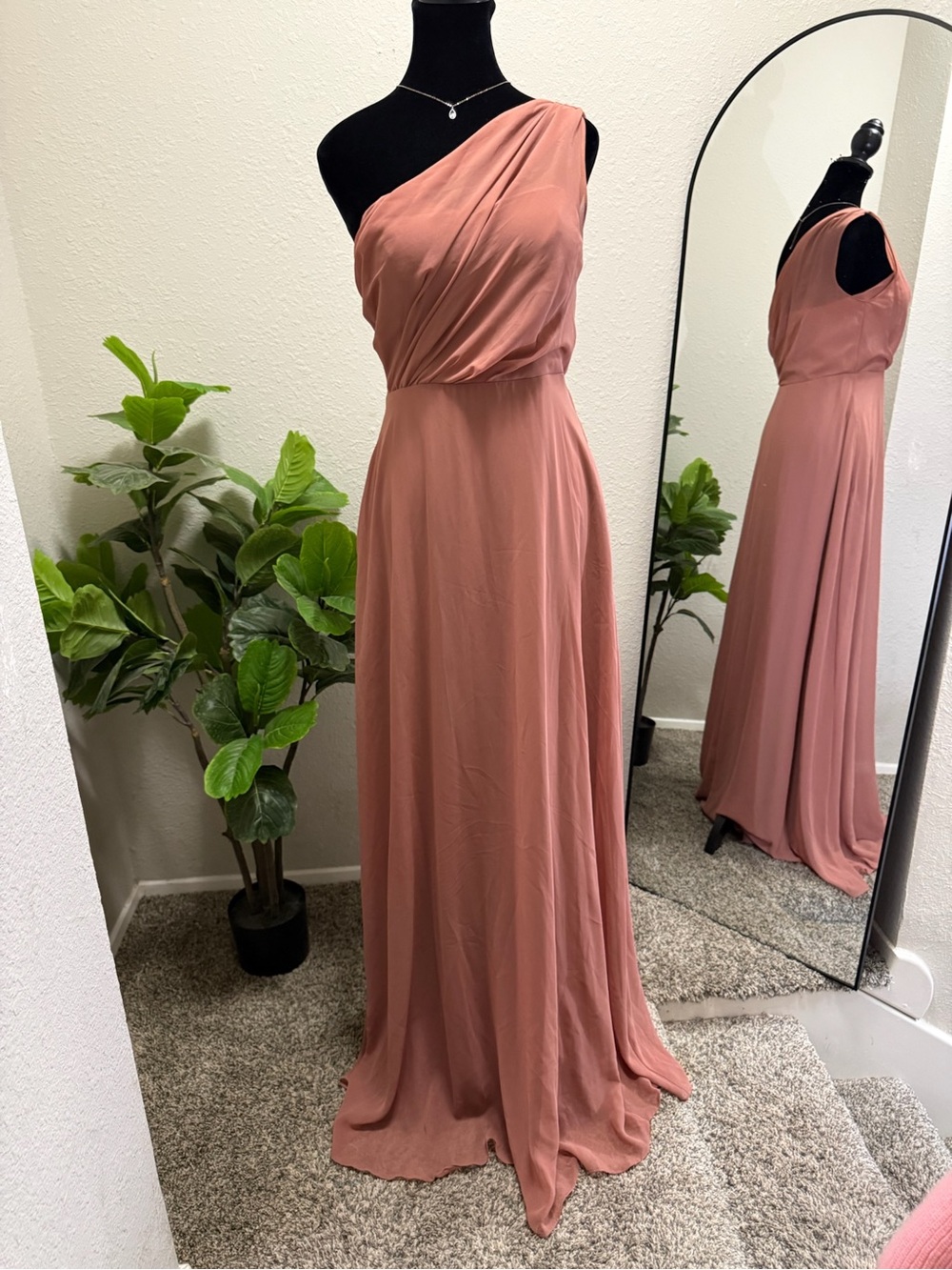 Birdy Grey One-Shoulder Rosewood Bridesmaid Gown